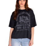 Polera Manga corta Casual Mujer BOXY NOVELTY TEE 2 Negro CAT