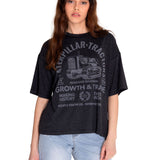 Polera Manga corta Casual Mujer BOXY NOVELTY TEE 2 Negro CAT