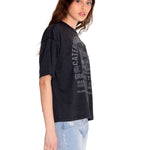 Polera Manga corta Casual Mujer BOXY NOVELTY TEE 2 Negro CAT
