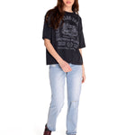 Polera Manga corta Casual Mujer BOXY NOVELTY TEE 2 Negro CAT