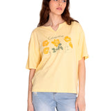 Polera Manga corta Casual Mujer NOTCH NECK NOVELTY TEE 1 Amarillo CAT
