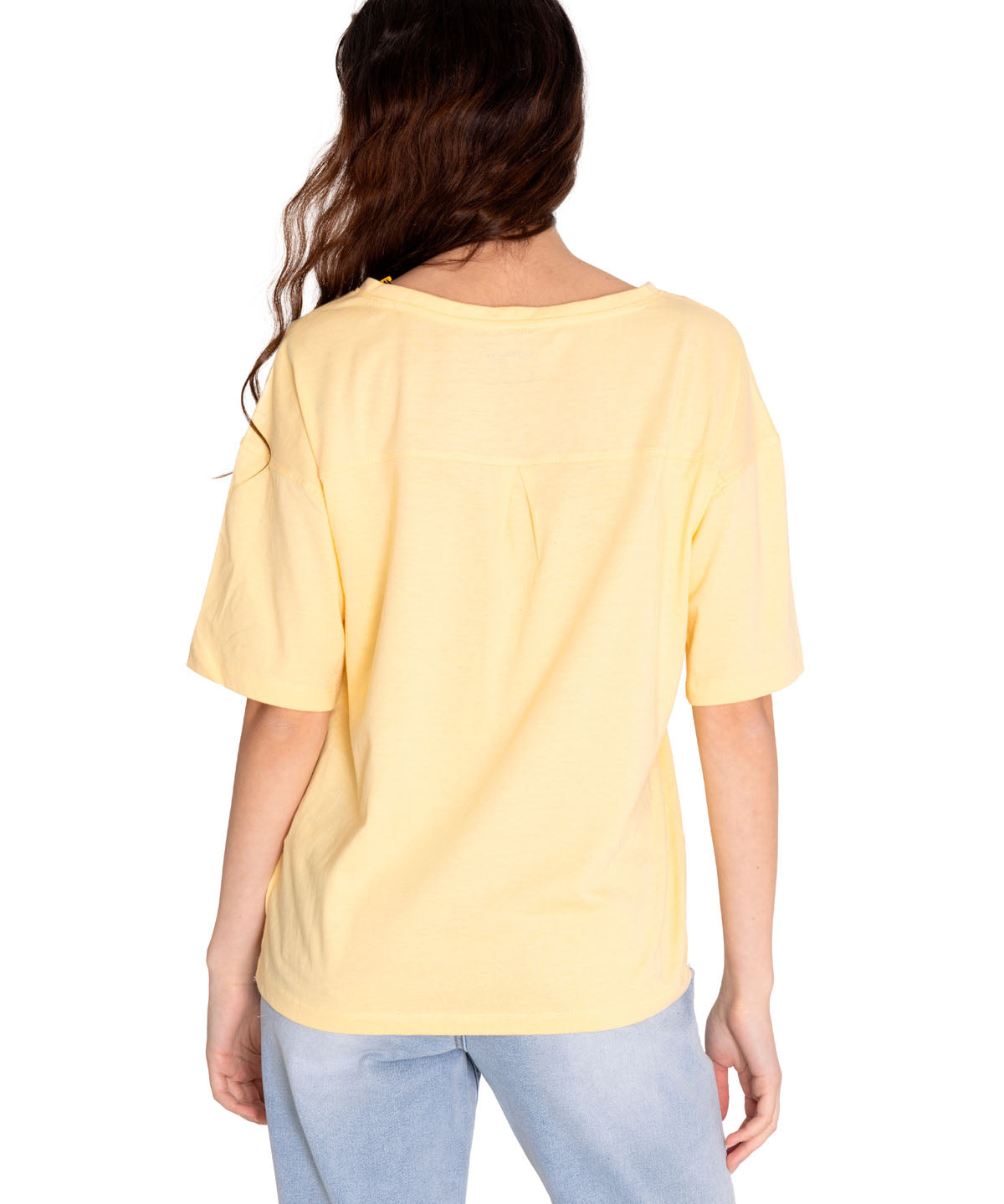Polera Manga corta Casual Mujer NOTCH NECK NOVELTY TEE 1 Amarillo CAT