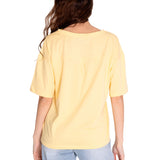 Polera Manga corta Casual Mujer NOTCH NECK NOVELTY TEE 1 Amarillo CAT