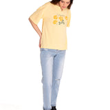Polera Manga corta Casual Mujer NOTCH NECK NOVELTY TEE 1 Amarillo CAT