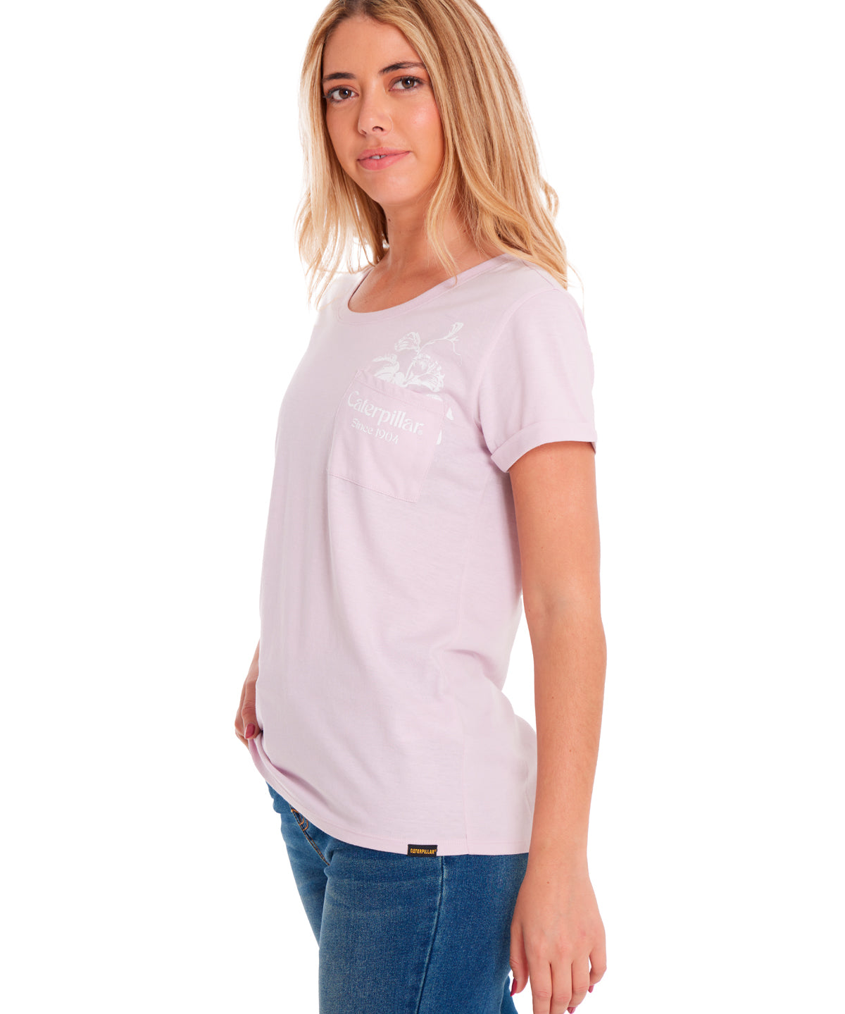 Polera Manga corta Casual Mujer NOVELTY POCKET TEE 1 Rosado CAT