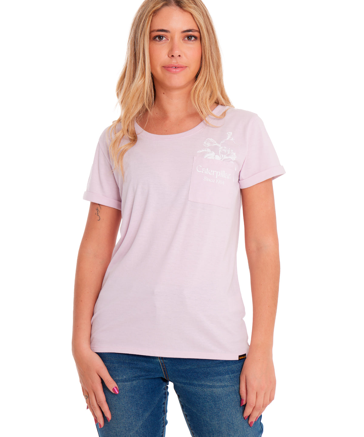 Polera Manga corta Casual Mujer NOVELTY POCKET TEE 1 Rosado CAT