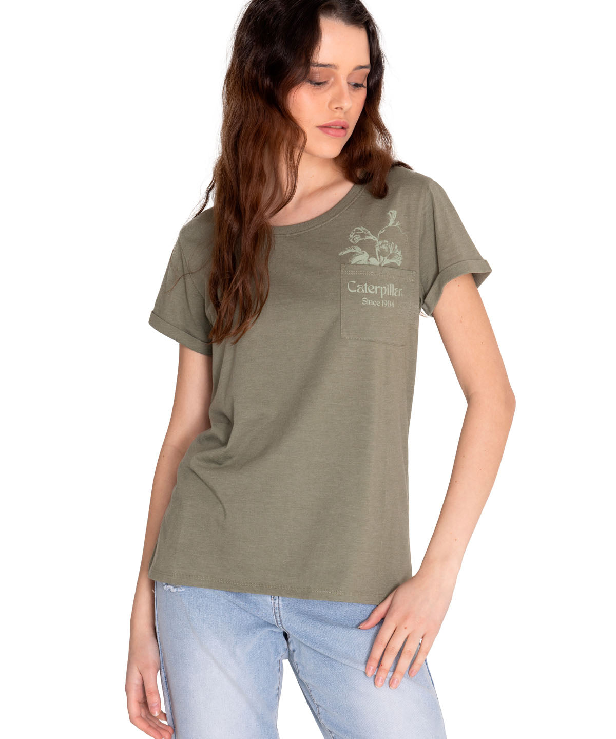 Polera Manga corta Casual Mujer NOVELTY POCKET TEE 1 Verde CAT