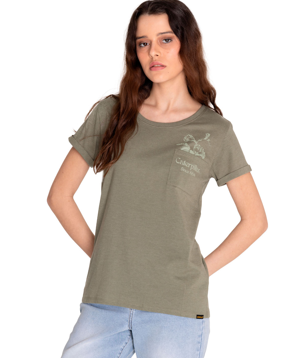 Polera Manga corta Casual Mujer NOVELTY POCKET TEE 1 Verde CAT