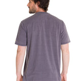 Polera Manga Corta Hombre Burnout S/S Henley Grafito Cat