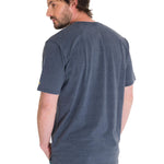 Polera Manga Corta Hombre Burnout S/S Henley Gris Oscuro Cat