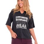 Polera Manga corta Casual Mujer NOTCH NECK NOVELTY TEE 2 Negro CAT