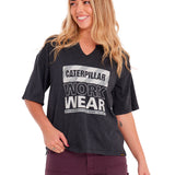 Polera Manga corta Casual Mujer NOTCH NECK NOVELTY TEE 2 Negro CAT