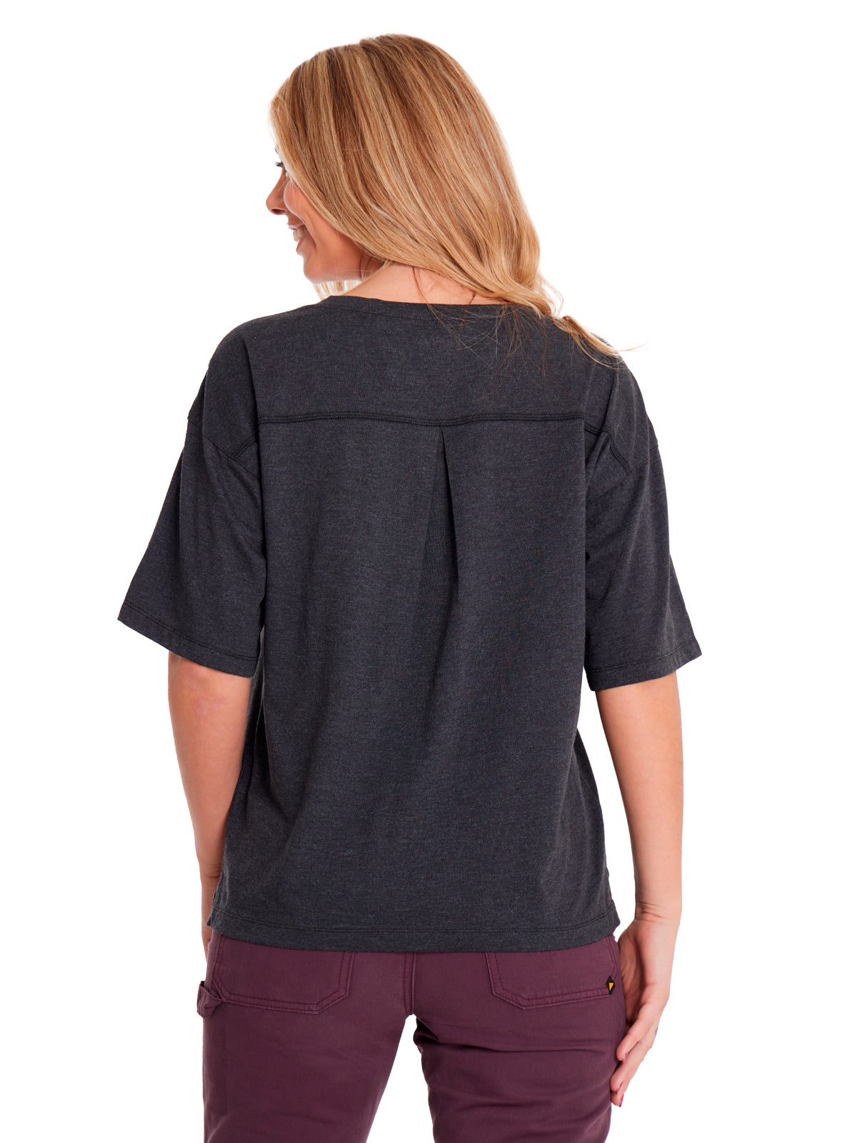 Polera Manga corta Casual Mujer NOTCH NECK NOVELTY TEE 2 Negro CAT