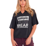 Polera Manga corta Casual Mujer NOTCH NECK NOVELTY TEE 2 Negro CAT