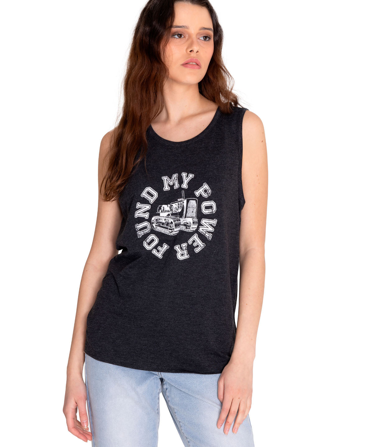 Polera Sin manga Casual Mujer GRAPHIC TANK 1 Negro CAT