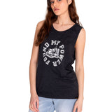 Polera Sin manga Casual Mujer GRAPHIC TANK 1 Negro CAT