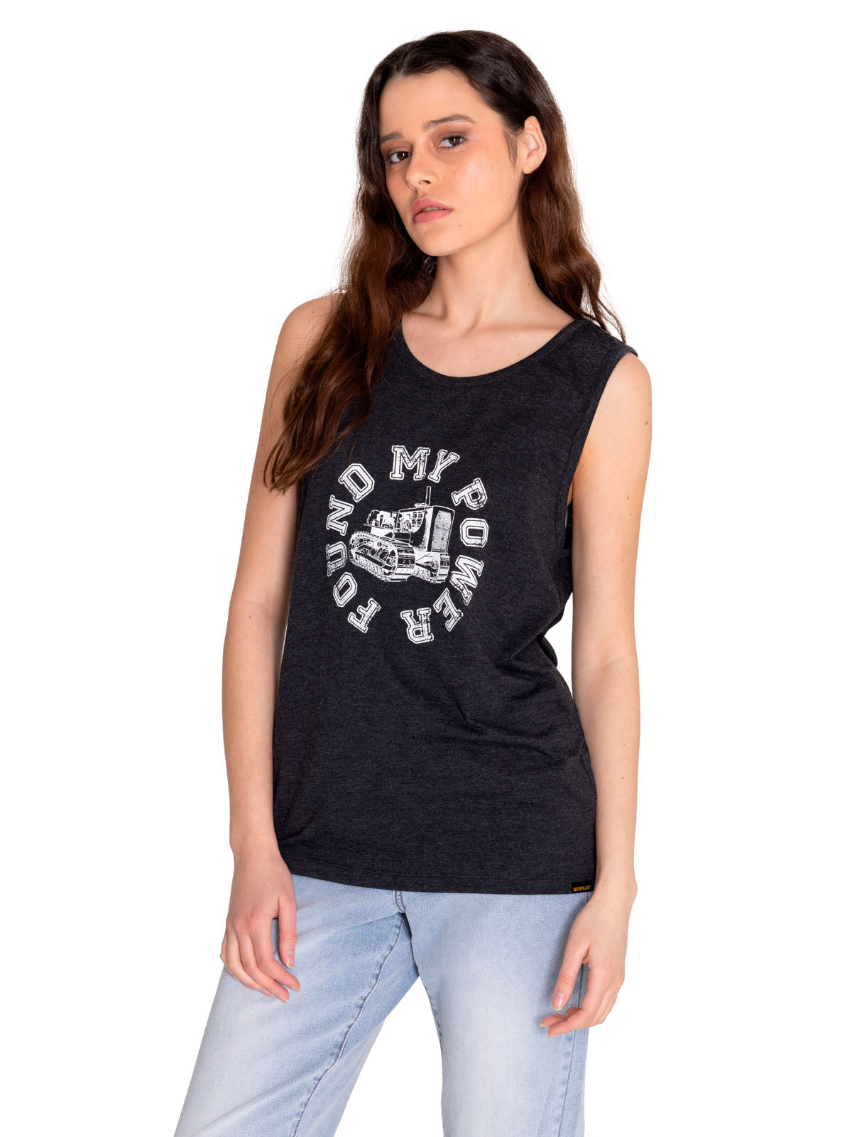 Polera Sin manga Casual Mujer GRAPHIC TANK 1 Negro CAT