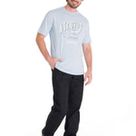 Polera Manga Corta Casual Hombre HISTORIC TRADITIONS GRAPHIC TEE Azul Claro Cat