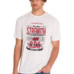 Polera Manga Corta Casual Hombre HISTORIC TRADITIONS GRAPHIC TEE Blanca Cat