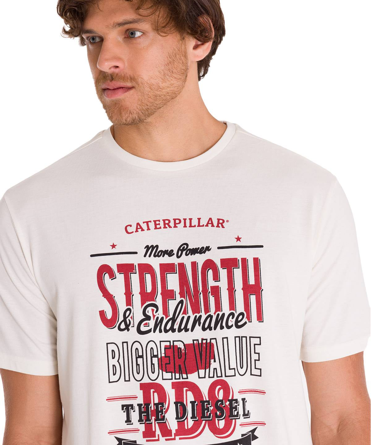 Polera Manga Corta Casual Hombre HISTORIC TRADITIONS GRAPHIC TEE Blanca Cat