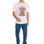 Polera Manga Corta Casual Hombre HISTORIC TRADITIONS GRAPHIC TEE Blanca Cat