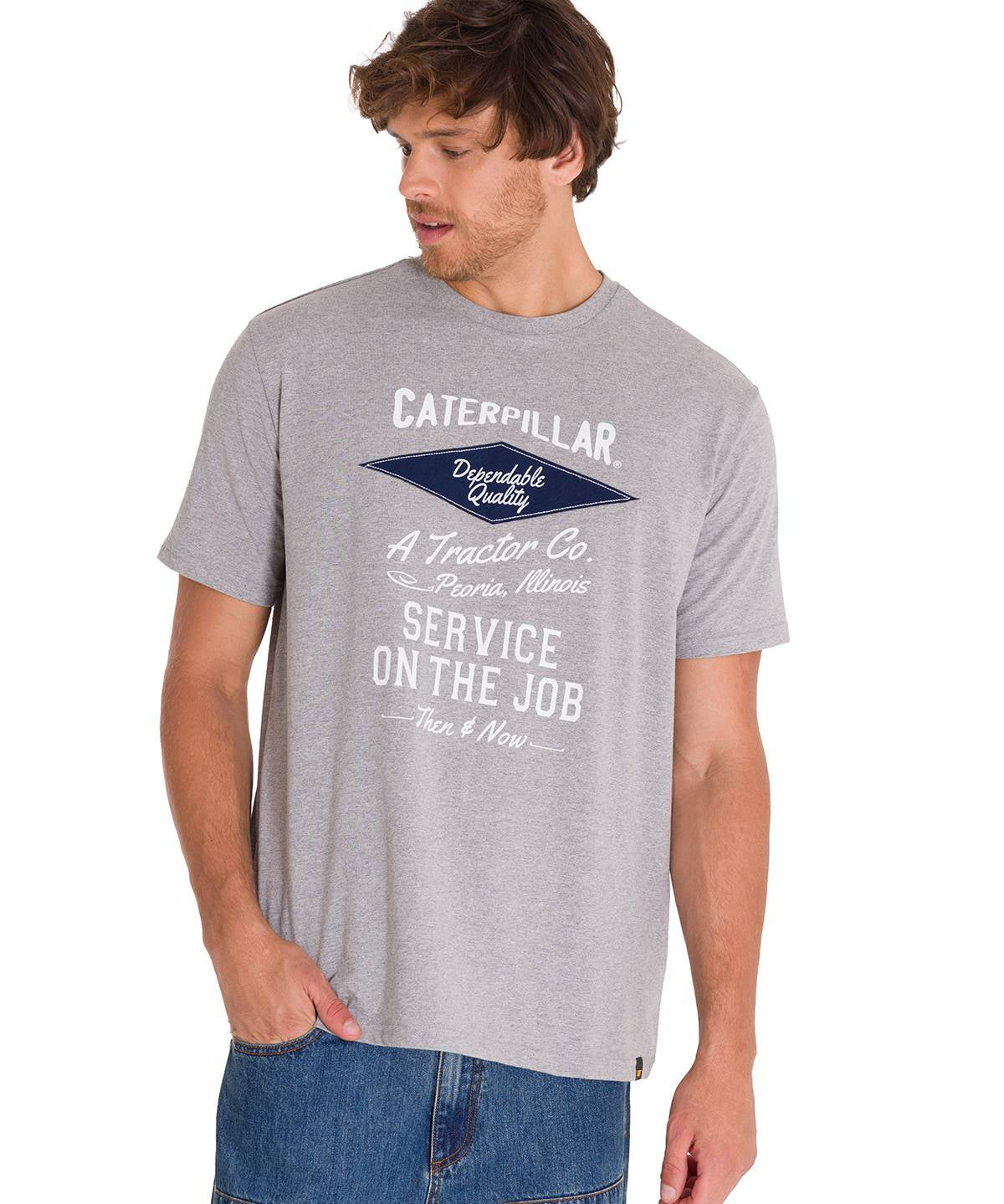 Polera Manga Corta Casual Hombre HISTORIC TRADITIONS GRAPHIC TEE Gris Cat