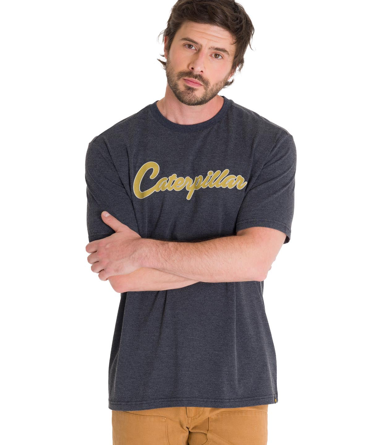 Polera Manga Corta Casual Hombre HISTORIC TRADITIONS GRAPHIC TEE Gris Oscuro Cat