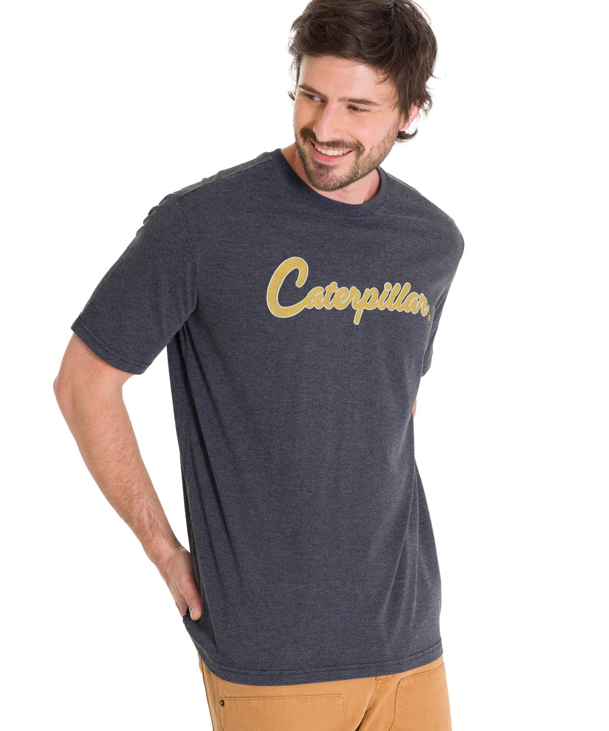 Polera Manga Corta Casual Hombre HISTORIC TRADITIONS GRAPHIC TEE Gris Oscuro Cat