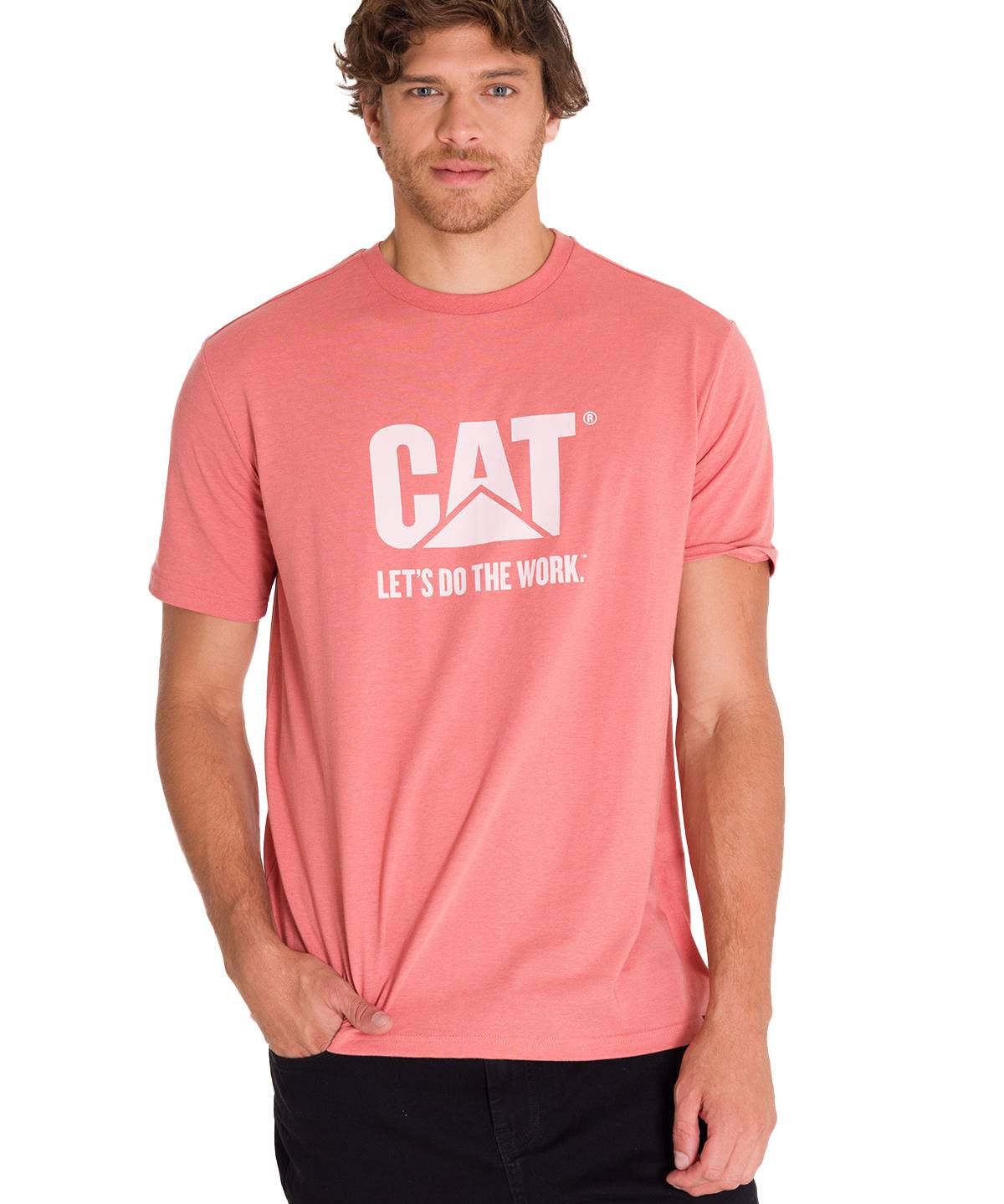 Polera Manga Corta Casual Unisex DO THE WORK GRAPHIC TEE Rosada Cat