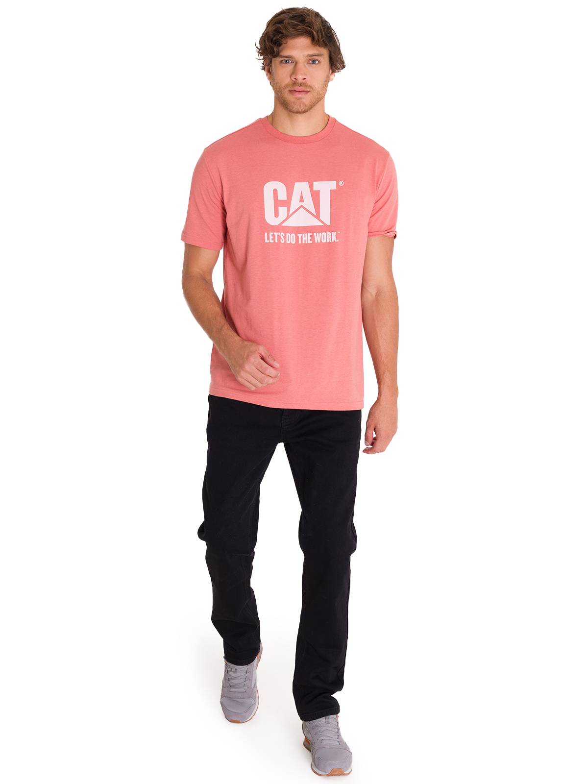 Polera Manga Corta Casual Unisex DO THE WORK GRAPHIC TEE Rosada Cat