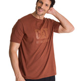 Polera Manga Corta Hombre Diseño Do The Work Rojo CAT