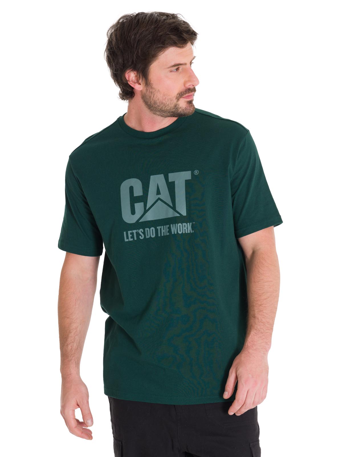 Polera Manga Corta Casual Unisex DO THE WORK GRAPHIC TEE Verde Oscuro Cat
