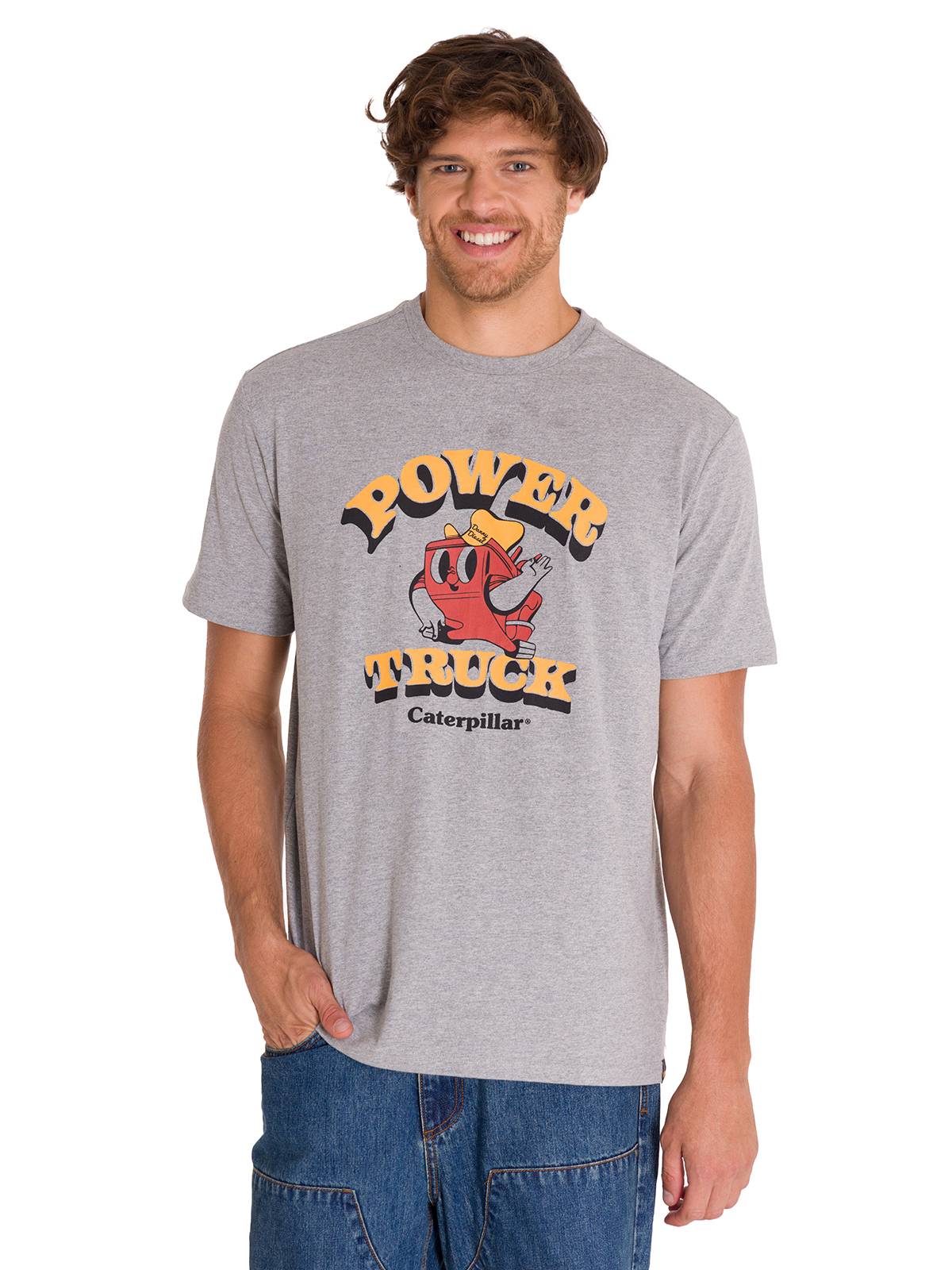 Polera Casual Hombre Retro Danny Diesel 1 Gris Cat