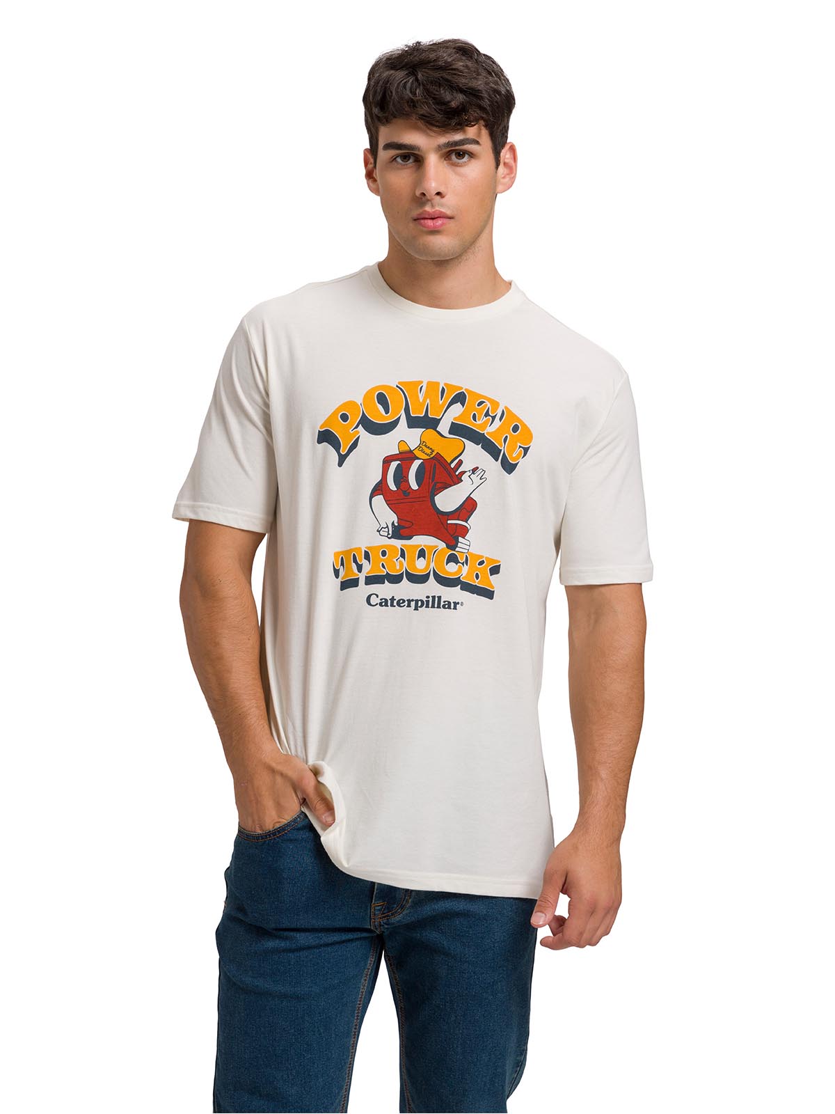 4010595 Polera Manga Corta Casual Hombre RETRO DANNY DIESEL GRAPHIC TEE Blanca ...