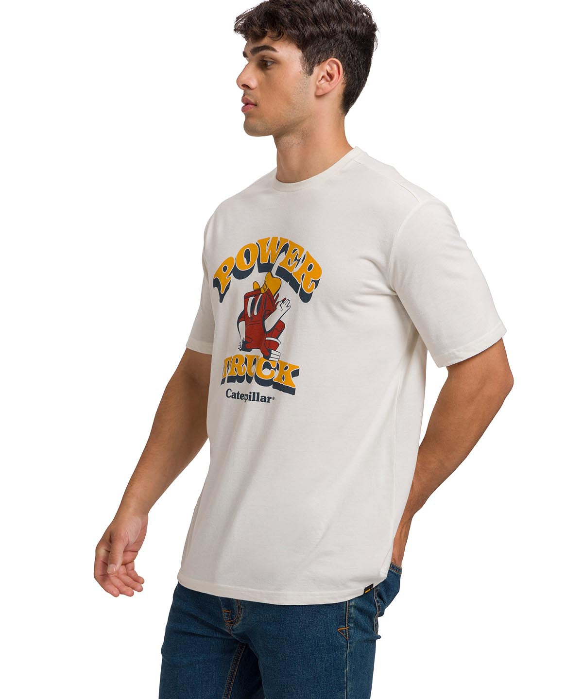 Polera Manga Corta Casual Hombre RETRO DANNY DIESEL GRAPHIC TEE Blanca Cat