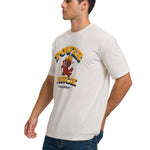 Polera Manga Corta Casual Hombre RETRO DANNY DIESEL GRAPHIC TEE Blanca Cat