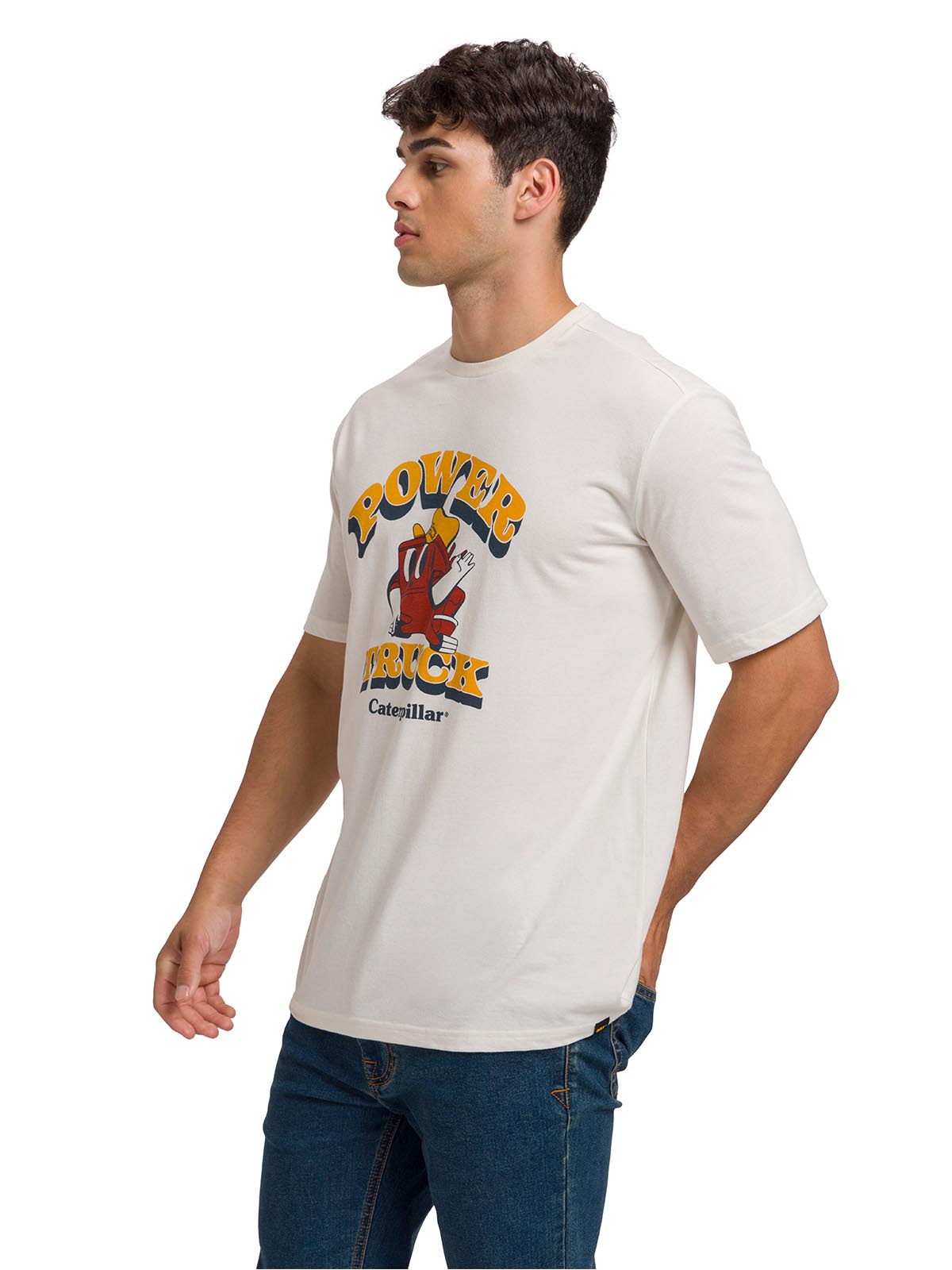 Polera Manga Corta Casual Hombre RETRO DANNY DIESEL GRAPHIC TEE Blanca Cat