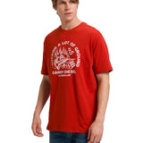 Polera Manga Corta Casual Hombre RETRO DANNY DIESEL GRAPHIC TEE Roja Cat