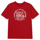 Polera Manga Corta Casual Hombre RETRO DANNY DIESEL GRAPHIC TEE Roja Cat