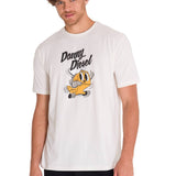 Polera Manga Corta Casual Hombre RETRO DANNY DIESEL GRAPHIC TEE Blanca Cat