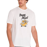 Polera Manga Corta Casual Hombre RETRO DANNY DIESEL GRAPHIC TEE Blanca Cat