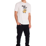 Polera Manga Corta Casual Hombre RETRO DANNY DIESEL GRAPHIC TEE Blanca Cat