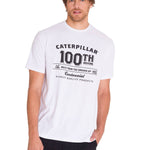 Polera Manga Corta Casual Hombre CENTENNIAL 100 YEARS GRAPHIC TEE  Blanca Cat