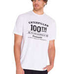 Polera Manga Corta Casual Hombre CENTENNIAL 100 YEARS GRAPHIC TEE  Blanca Cat