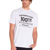 Polera Manga Corta Casual Hombre CENTENNIAL 100 YEARS GRAPHIC TEE  Blanca Cat