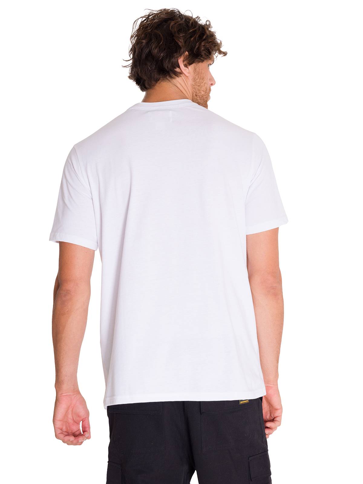 Polera Manga Corta Casual Hombre CENTENNIAL 100 YEARS GRAPHIC TEE  Blanca Cat