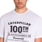 Polera Manga Corta Casual Hombre CENTENNIAL 100 YEARS GRAPHIC TEE  Blanca Cat