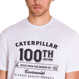 Polera Manga Corta Casual Hombre CENTENNIAL 100 YEARS GRAPHIC TEE  Blanca Cat
