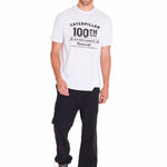 Polera Manga Corta Casual Hombre CENTENNIAL 100 YEARS GRAPHIC TEE  Blanca Cat