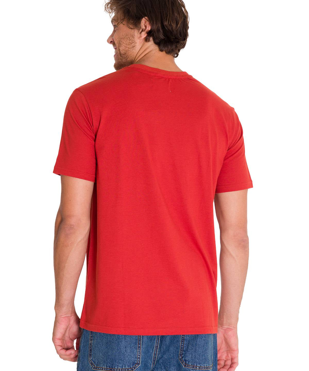 Polera Manga Corta Casual Hombre CENTENNIAL 100 YEARS GRAPHIC TEE  Roja Cat